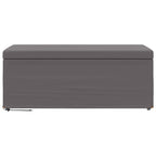 Pouf Grigio Pelle Sintetica e Legno Ingegnerizzato