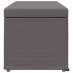 Pouf Grigio Pelle Sintetica e Legno Ingegnerizzato