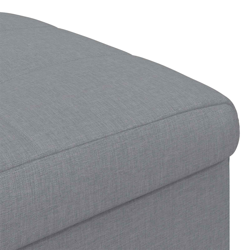 Pouf con Storage Grigio chiaro 40 x 40 x 45 cm Tessuto