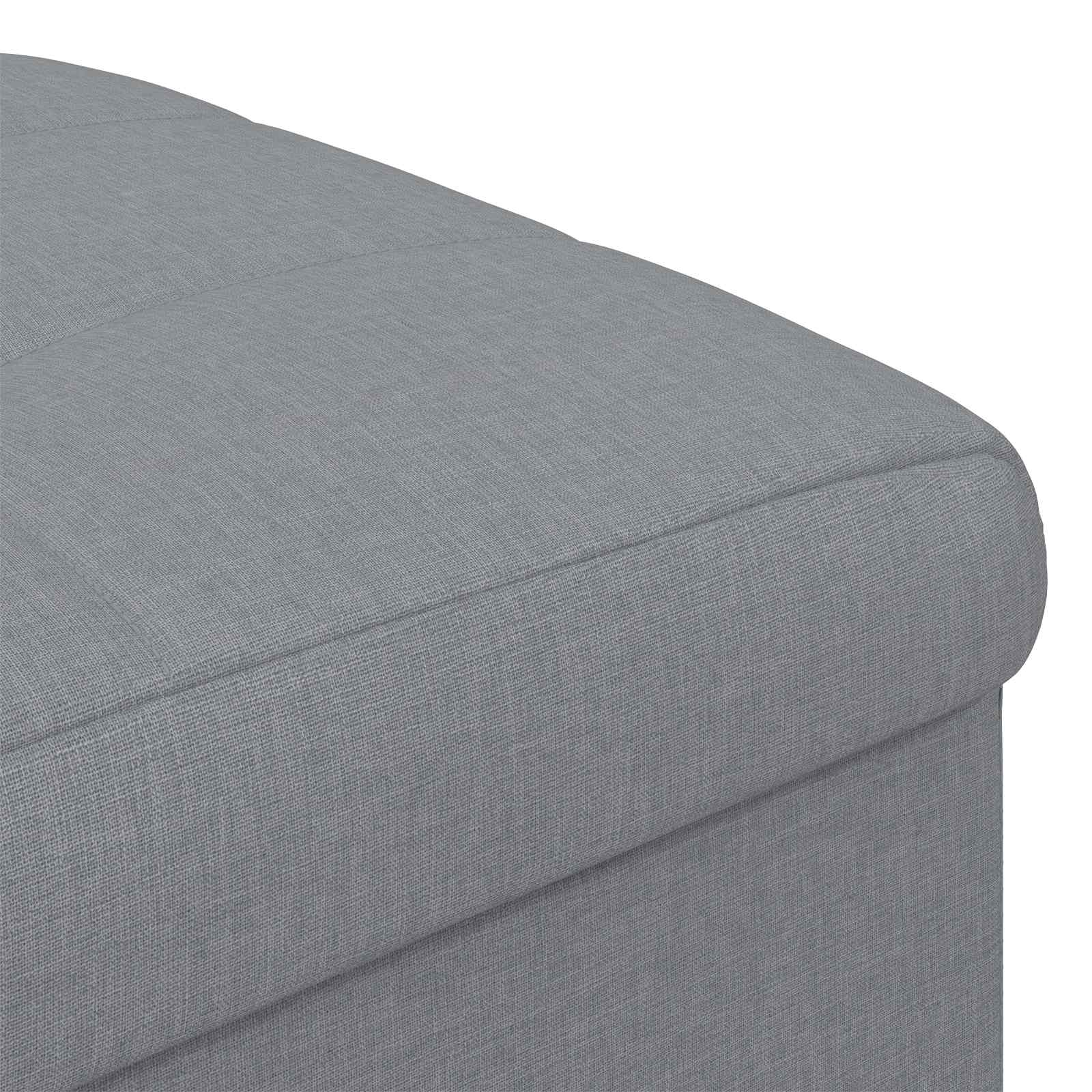 Pouf con Storage Grigio chiaro 40 x 40 x 45 cm Tessuto