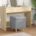 Pouf con Storage Grigio chiaro 40 x 40 x 45 cm Tessuto