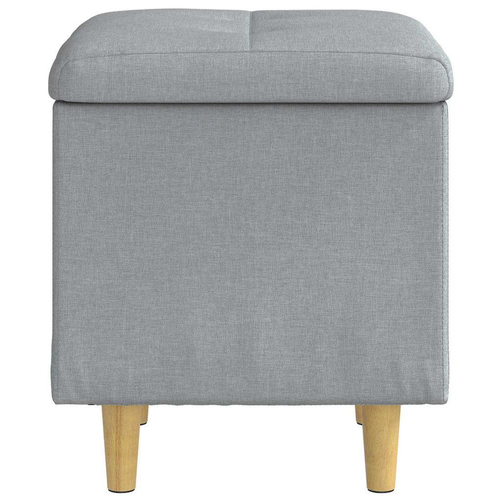 Pouf con Storage Grigio chiaro 40 x 40 x 45 cm Tessuto