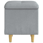 Pouf con Storage Grigio chiaro 40 x 40 x 45 cm Tessuto