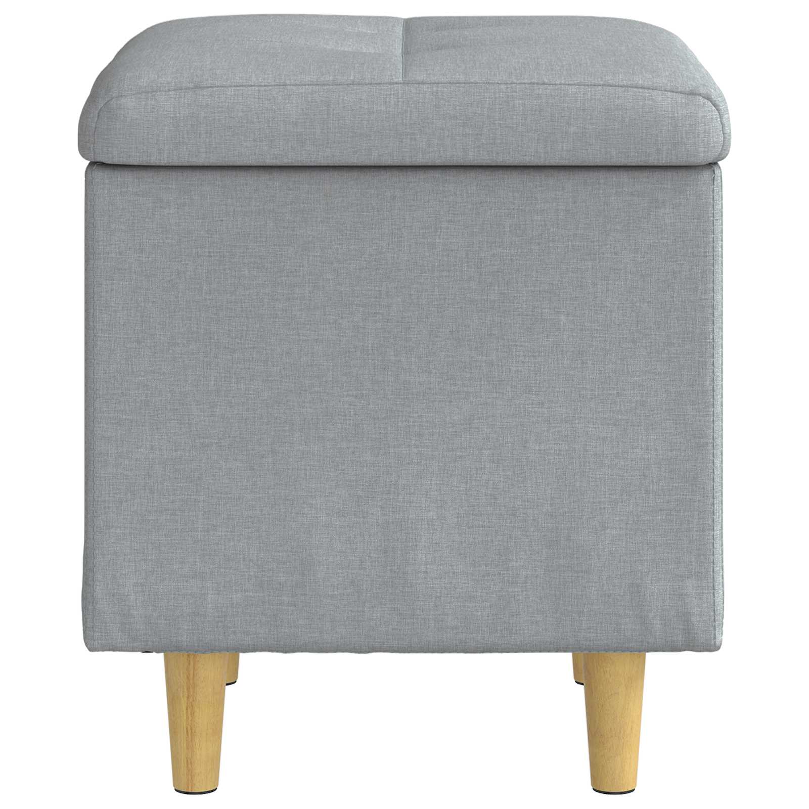 Pouf con Storage Grigio chiaro 40 x 40 x 45 cm Tessuto