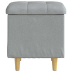 Pouf con Storage Grigio chiaro 40 x 40 x 45 cm Tessuto