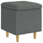Pouf contenitore Grigio scuro 40 x 40 x 45 cm Tessuto