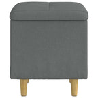 Pouf contenitore Grigio scuro 40 x 40 x 45 cm Tessuto
