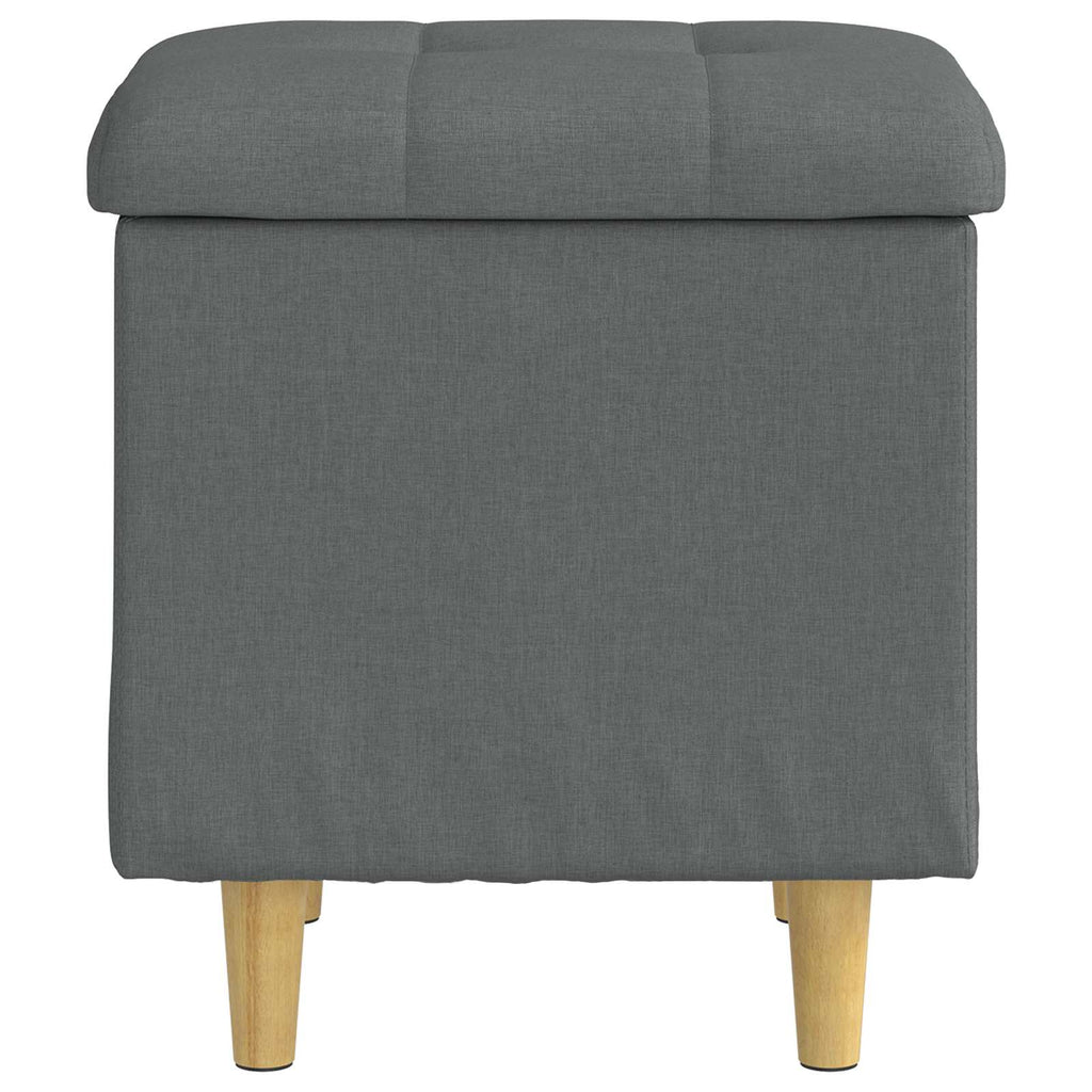 Pouf contenitore Grigio scuro 40 x 40 x 45 cm Tessuto