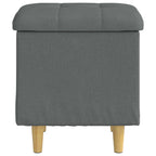 Pouf contenitore Grigio scuro 40 x 40 x 45 cm Tessuto