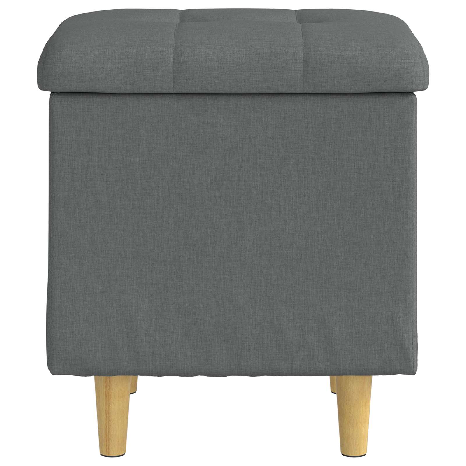 Pouf contenitore Grigio scuro 40 x 40 x 45 cm Tessuto