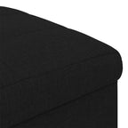 Pouf contenitore con cuscino Nero 40 x 40 x 45 cm Tessuto