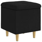 Pouf contenitore con cuscino Nero 40 x 40 x 45 cm Tessuto
