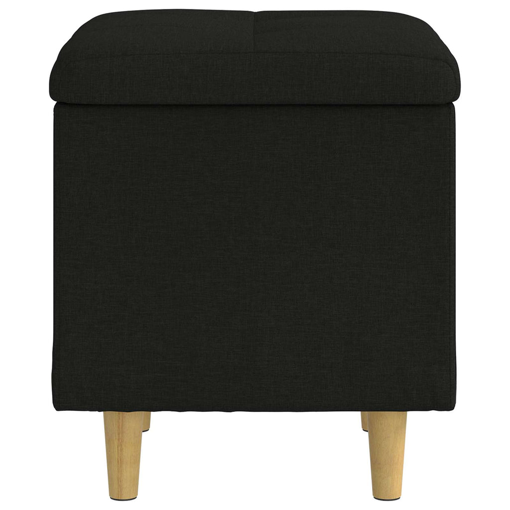 Pouf contenitore con cuscino Nero 40 x 40 x 45 cm Tessuto