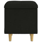 Pouf contenitore con cuscino Nero 40 x 40 x 45 cm Tessuto