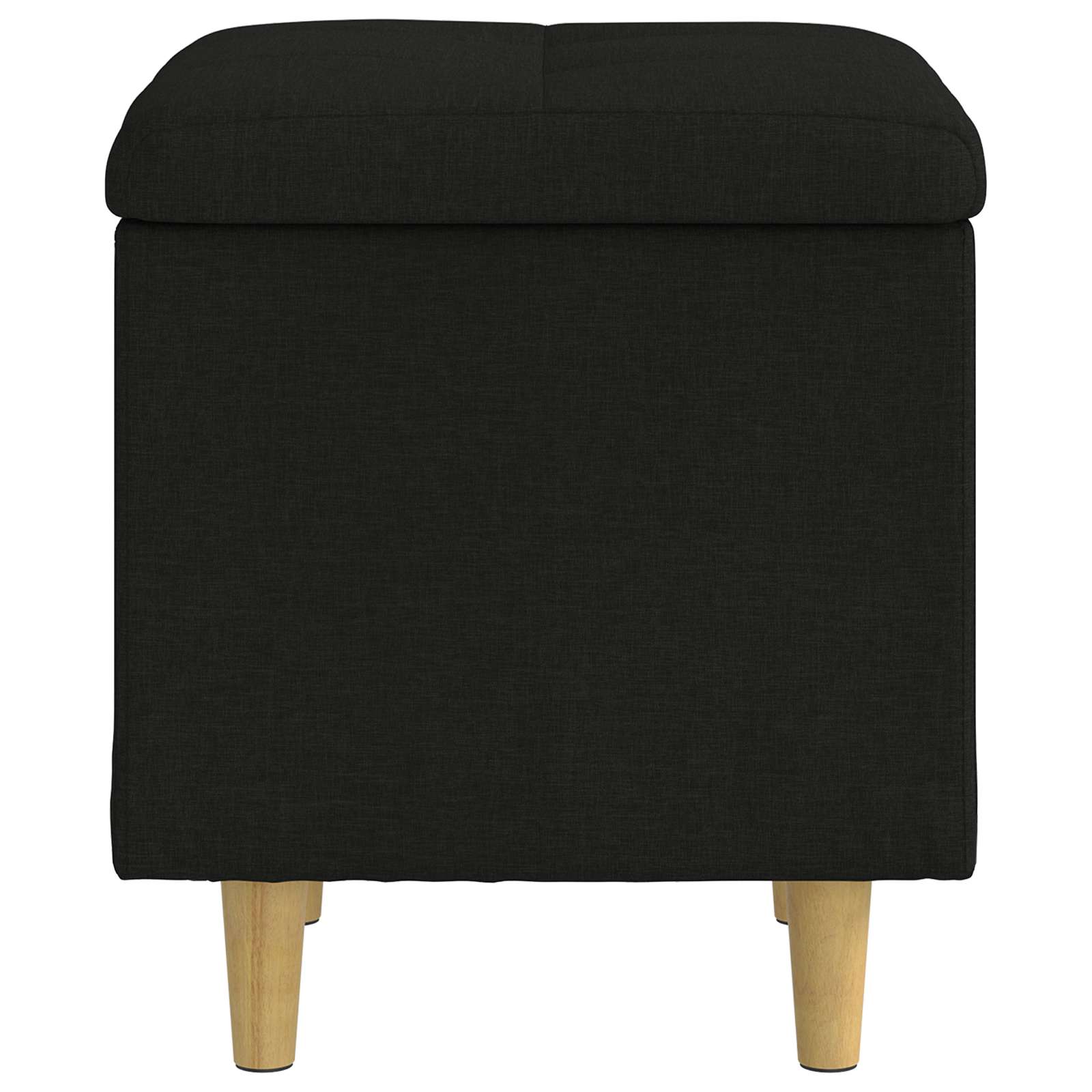 Pouf contenitore con cuscino Nero 40 x 40 x 45 cm Tessuto