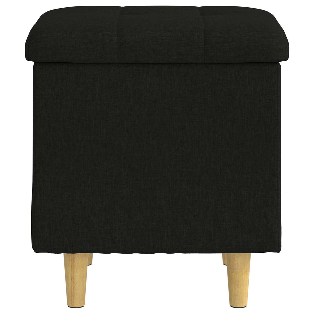 Pouf contenitore con cuscino Nero 40 x 40 x 45 cm Tessuto