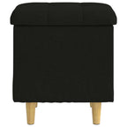 Pouf contenitore con cuscino Nero 40 x 40 x 45 cm Tessuto