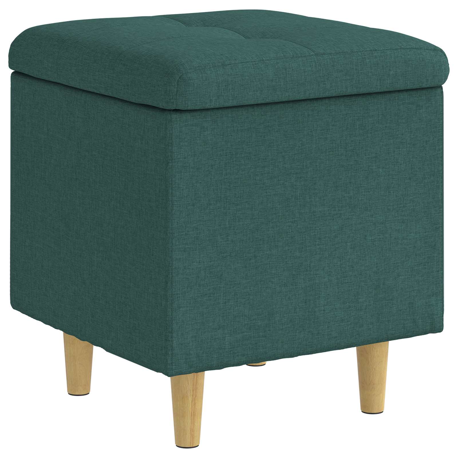 Pouf contenitore Verde Scuro 40 x 40 x 45 cm Tessuto