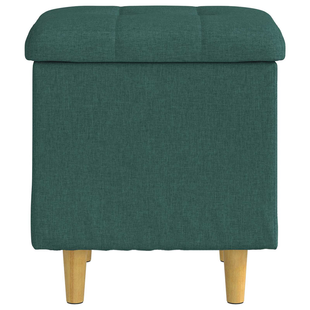 Pouf contenitore Verde Scuro 40 x 40 x 45 cm Tessuto