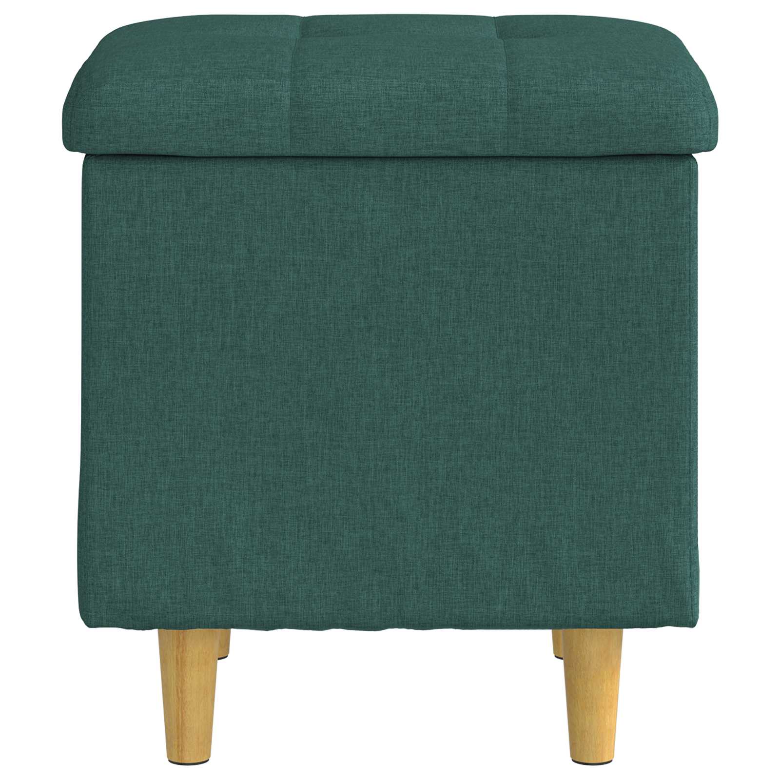 Pouf contenitore Verde Scuro 40 x 40 x 45 cm Tessuto