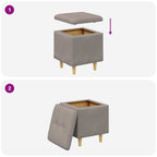 Pouf contenitore con cuscino Talpa 40 x 40 x 45 cm Tessuto