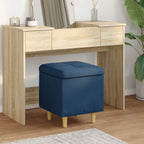 Pouf contenitore con cuscino Blu 40 x 40 x 45 cm Tessuto