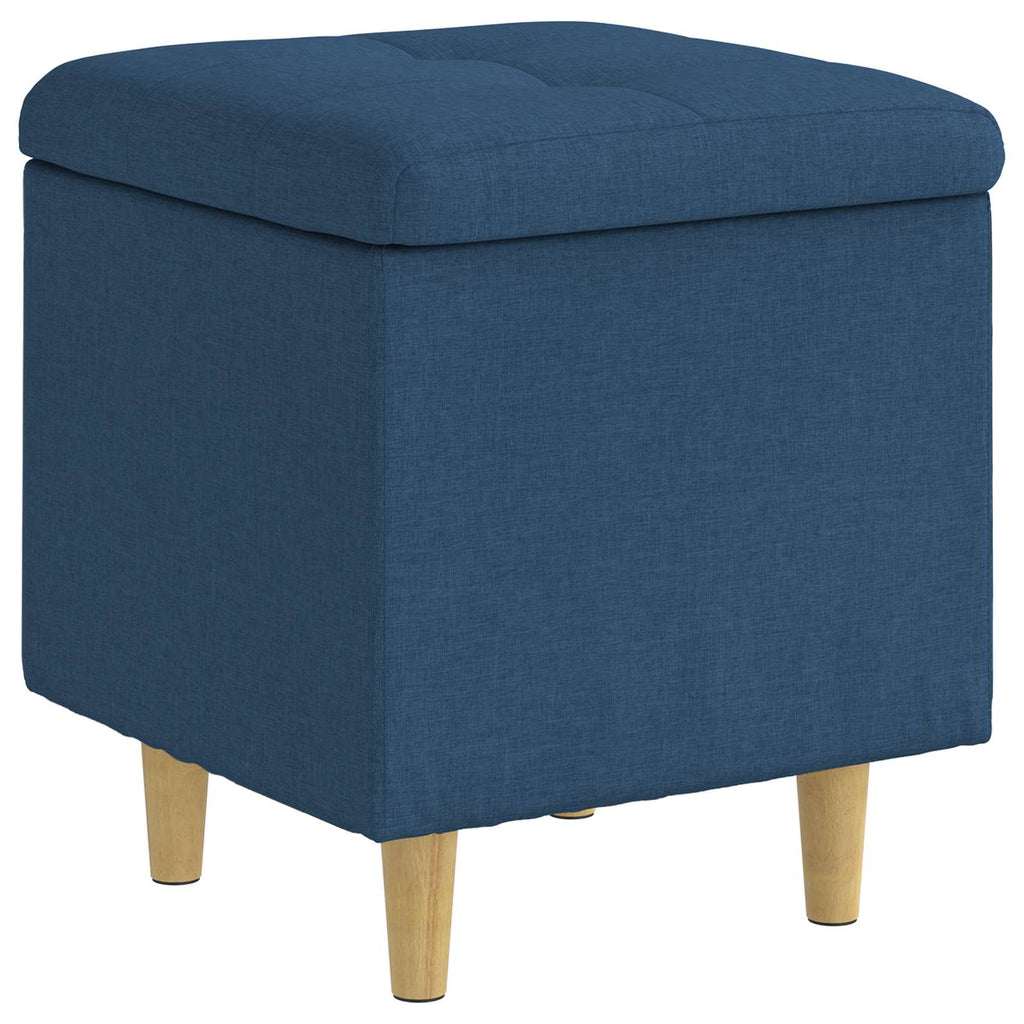 Pouf contenitore con cuscino Blu 40 x 40 x 45 cm Tessuto