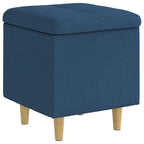 Pouf contenitore con cuscino Blu 40 x 40 x 45 cm Tessuto