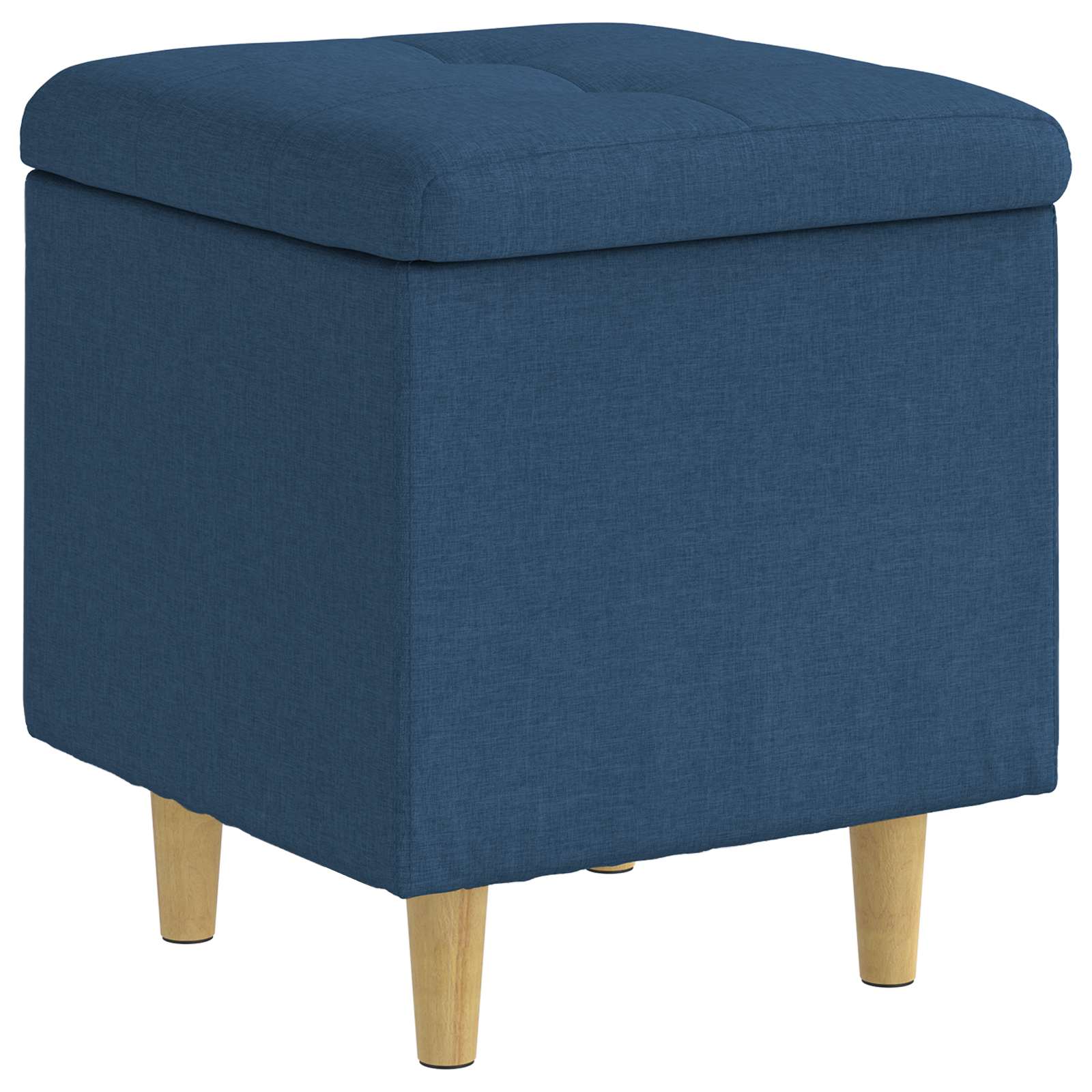 Pouf contenitore con cuscino Blu 40 x 40 x 45 cm Tessuto