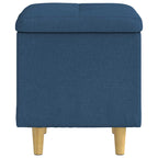 Pouf contenitore con cuscino Blu 40 x 40 x 45 cm Tessuto