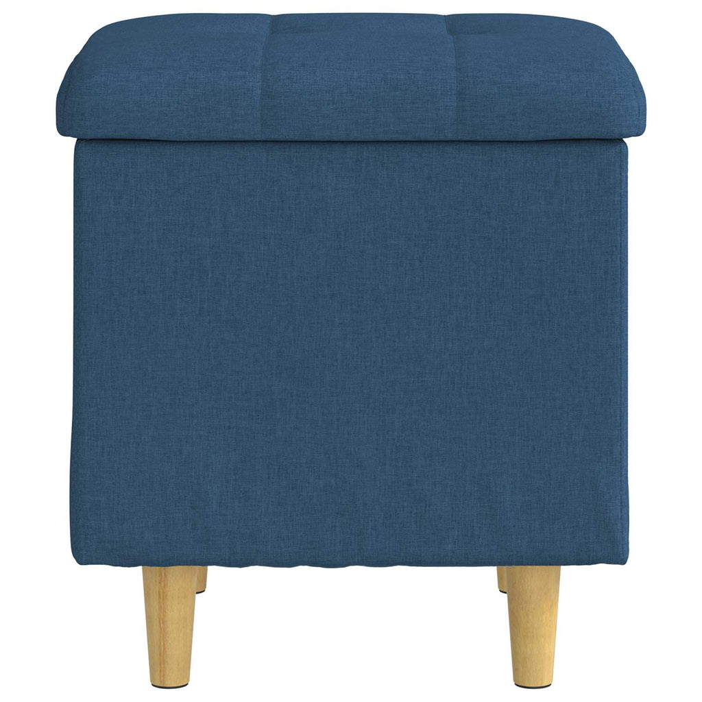 Pouf contenitore con cuscino Blu 40 x 40 x 45 cm Tessuto