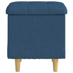 Pouf contenitore con cuscino Blu 40 x 40 x 45 cm Tessuto