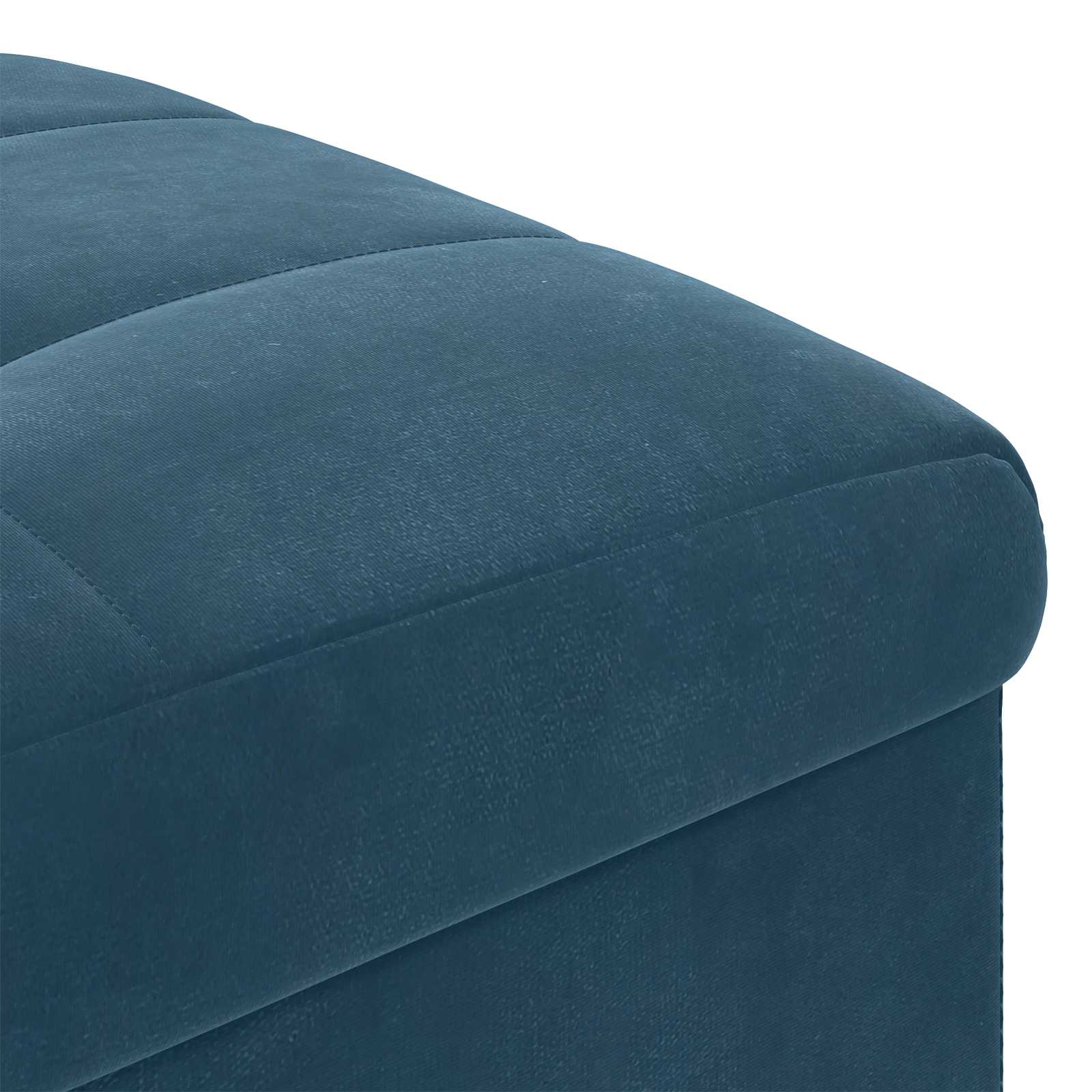 Pouf contenitore con cuscino Blu 40 x 40 x 45 cm Velluto