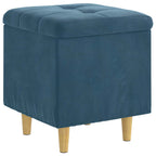 Pouf contenitore con cuscino Blu 40 x 40 x 45 cm Velluto