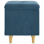 Pouf contenitore con cuscino Blu 40 x 40 x 45 cm Velluto