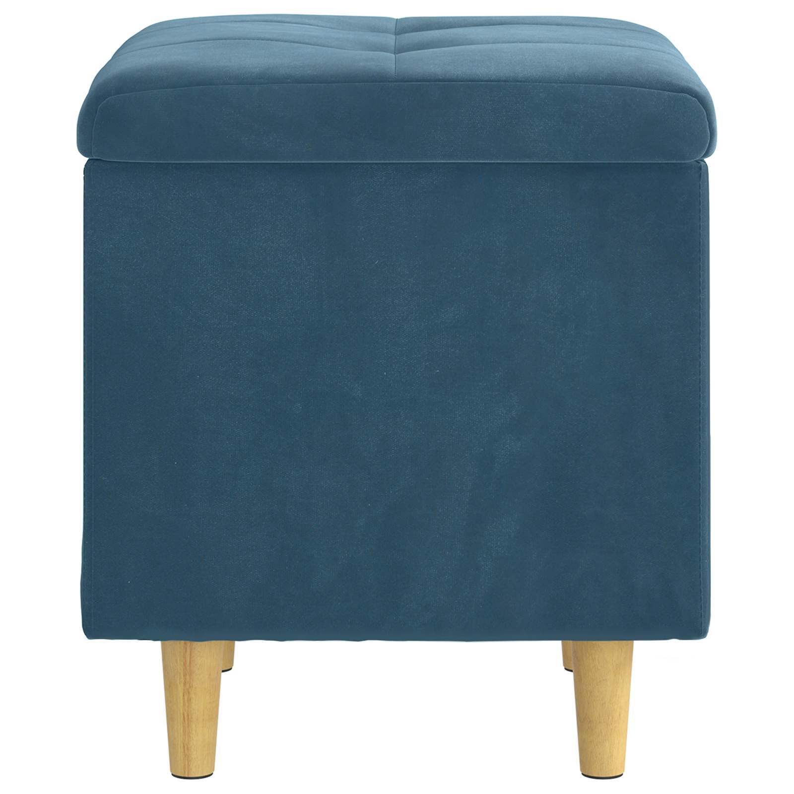 Pouf contenitore con cuscino Blu 40 x 40 x 45 cm Velluto