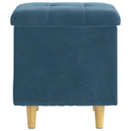 Pouf contenitore con cuscino Blu 40 x 40 x 45 cm Velluto