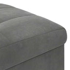 Pouf contenitore Grigio scuro 40 x 40 x 45 cm Velluto