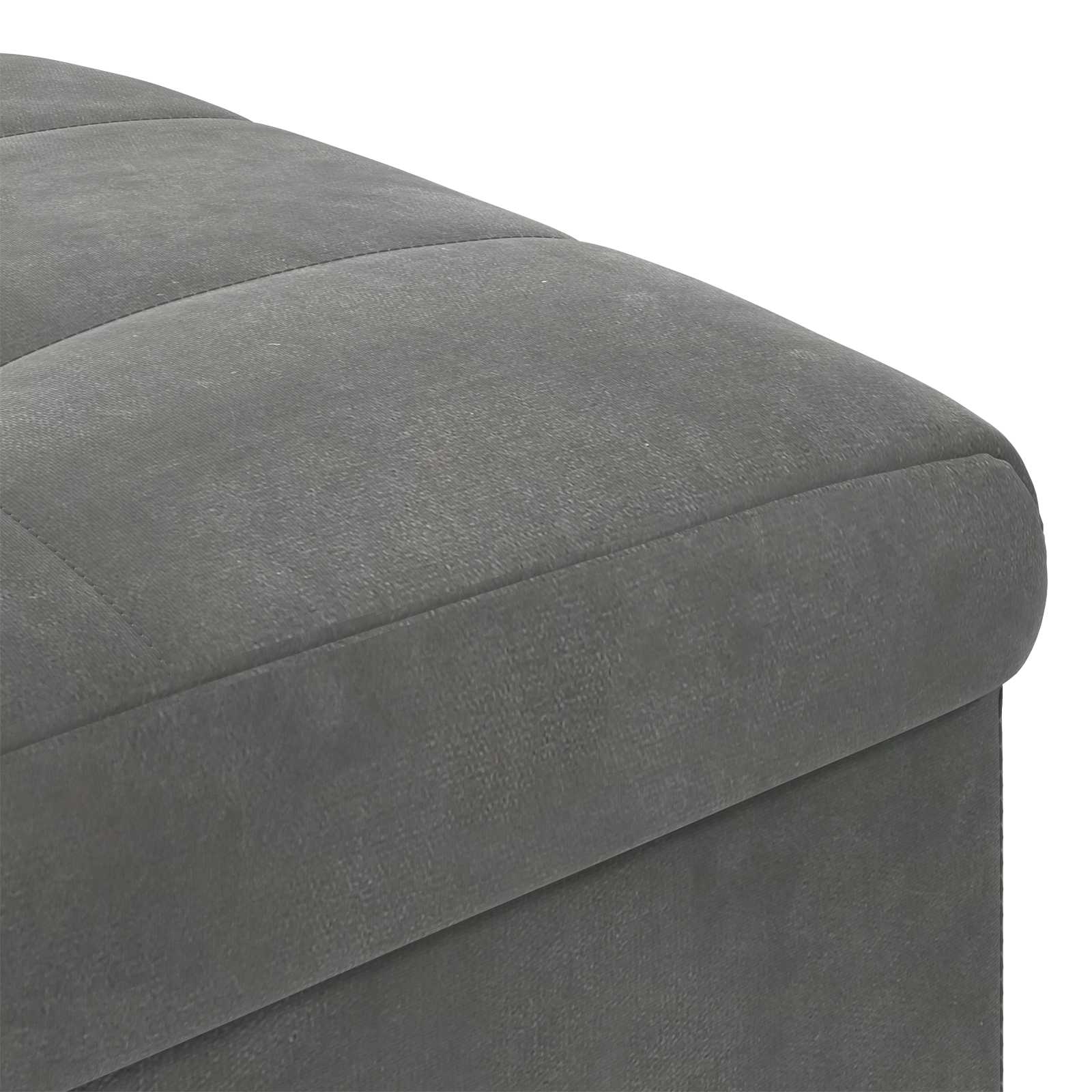 Pouf contenitore Grigio scuro 40 x 40 x 45 cm Velluto