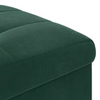 Pouf contenitore Verde Scuro 40 x 40 x 45 cm Velluto