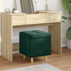 Pouf contenitore Verde Scuro 40 x 40 x 45 cm Velluto