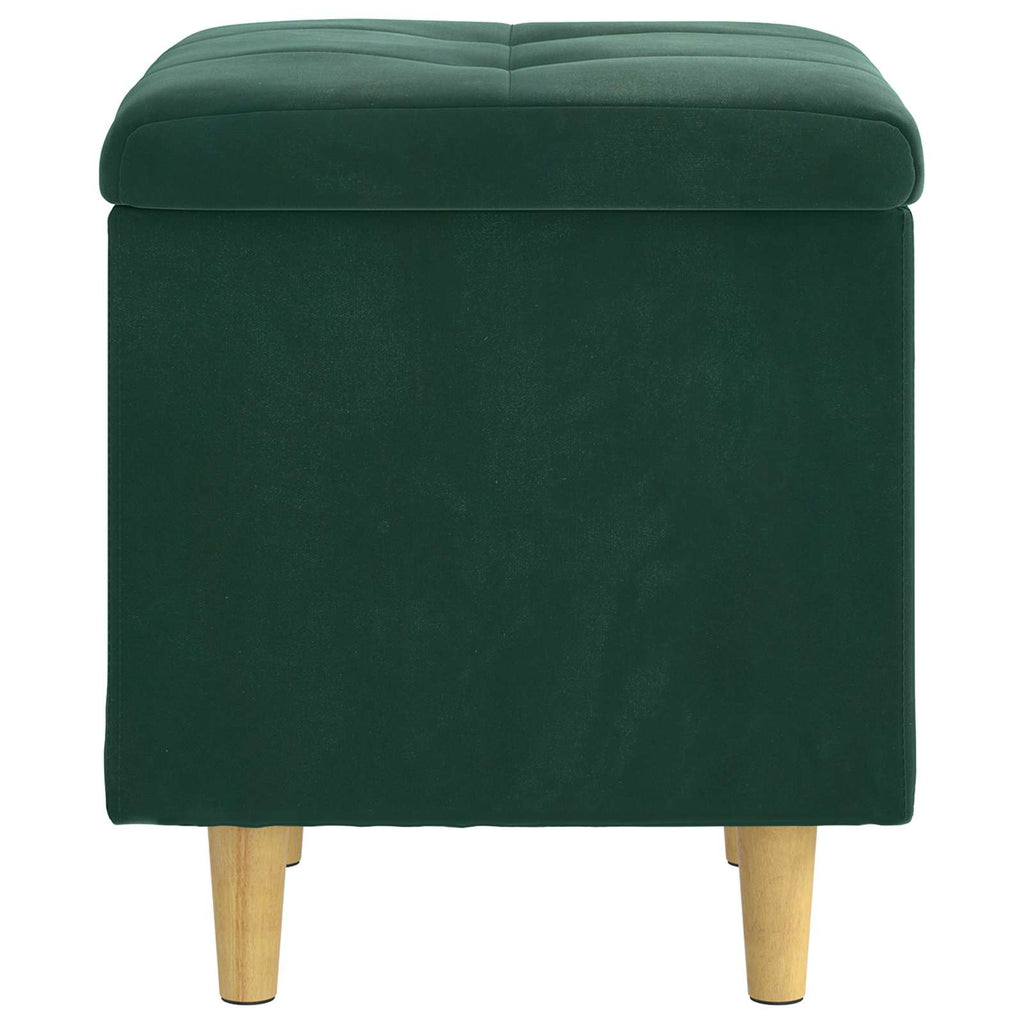 Pouf contenitore Verde Scuro 40 x 40 x 45 cm Velluto