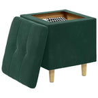 Pouf contenitore Verde Scuro 40 x 40 x 45 cm Velluto