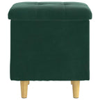 Pouf contenitore Verde Scuro 40 x 40 x 45 cm Velluto