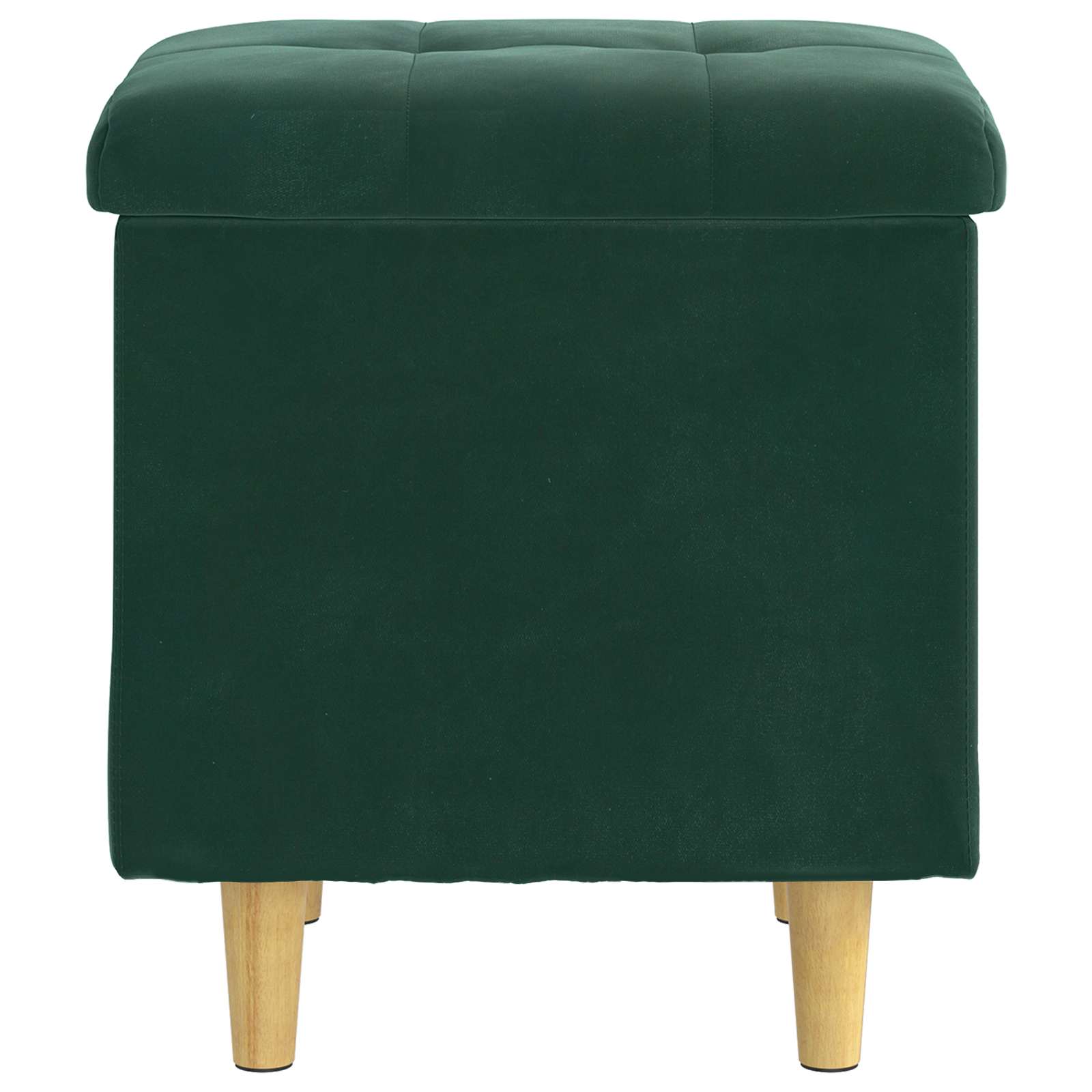Pouf contenitore Verde Scuro 40 x 40 x 45 cm Velluto