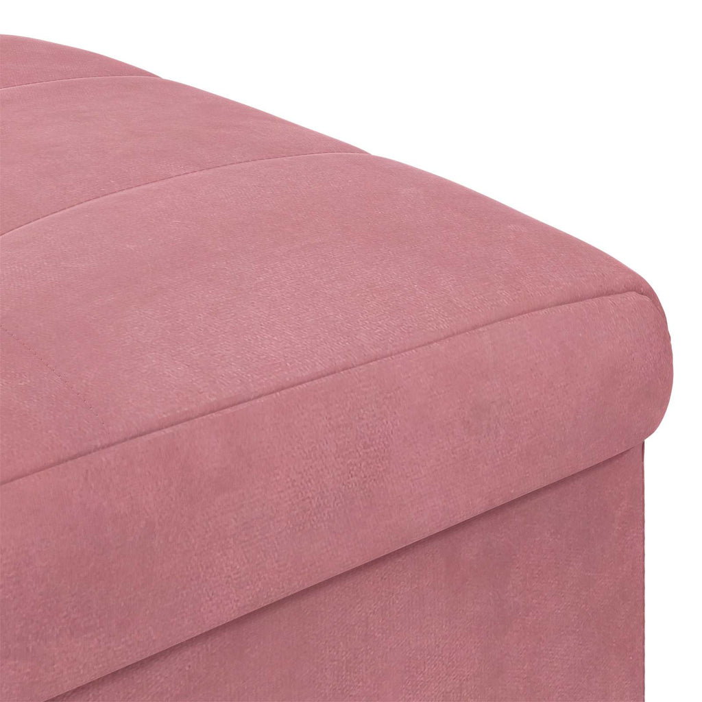 Pouf con Storage 40 x 40 x 45 cm Velluto