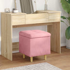 Pouf con Storage 40 x 40 x 45 cm Velluto