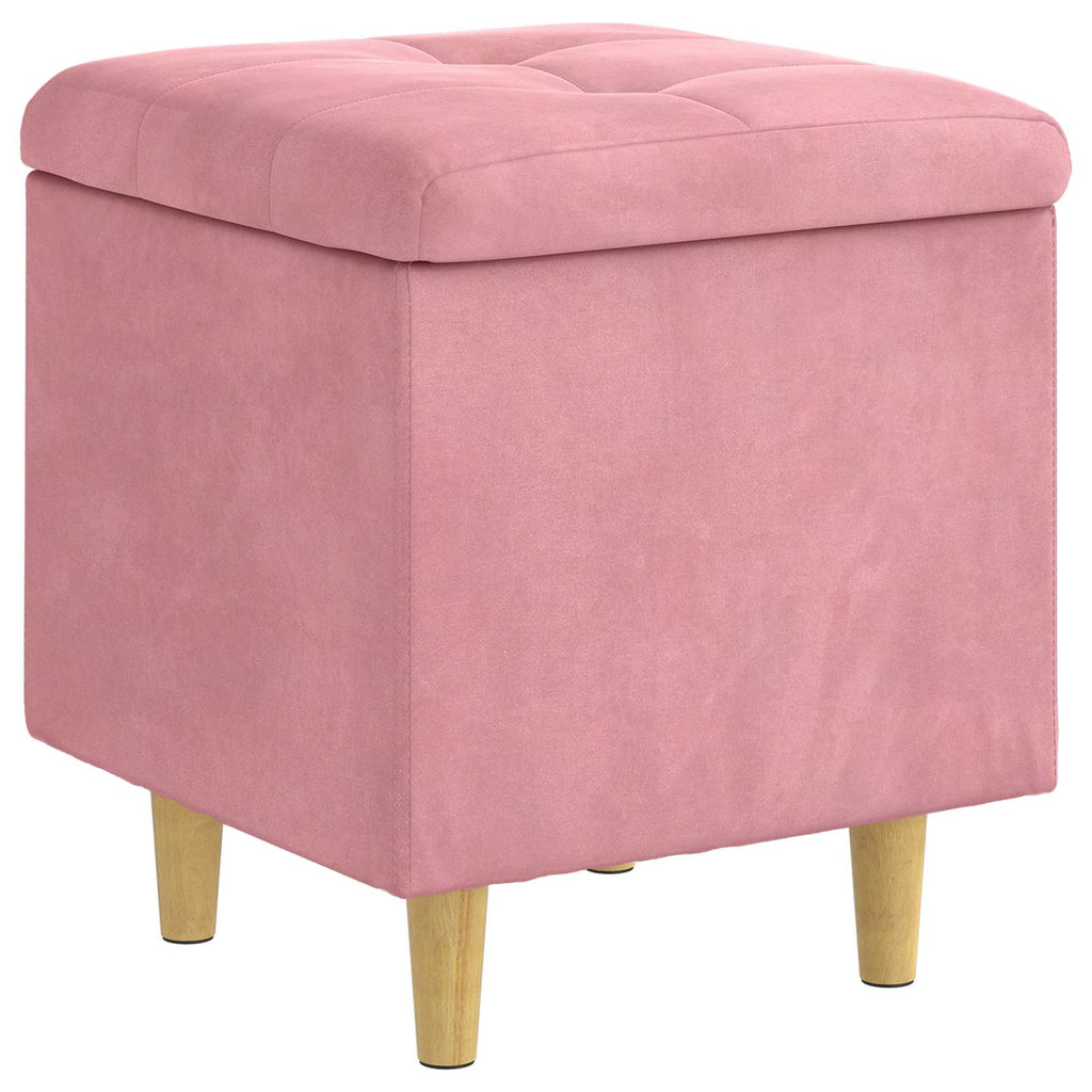 Pouf con Storage 40 x 40 x 45 cm Velluto