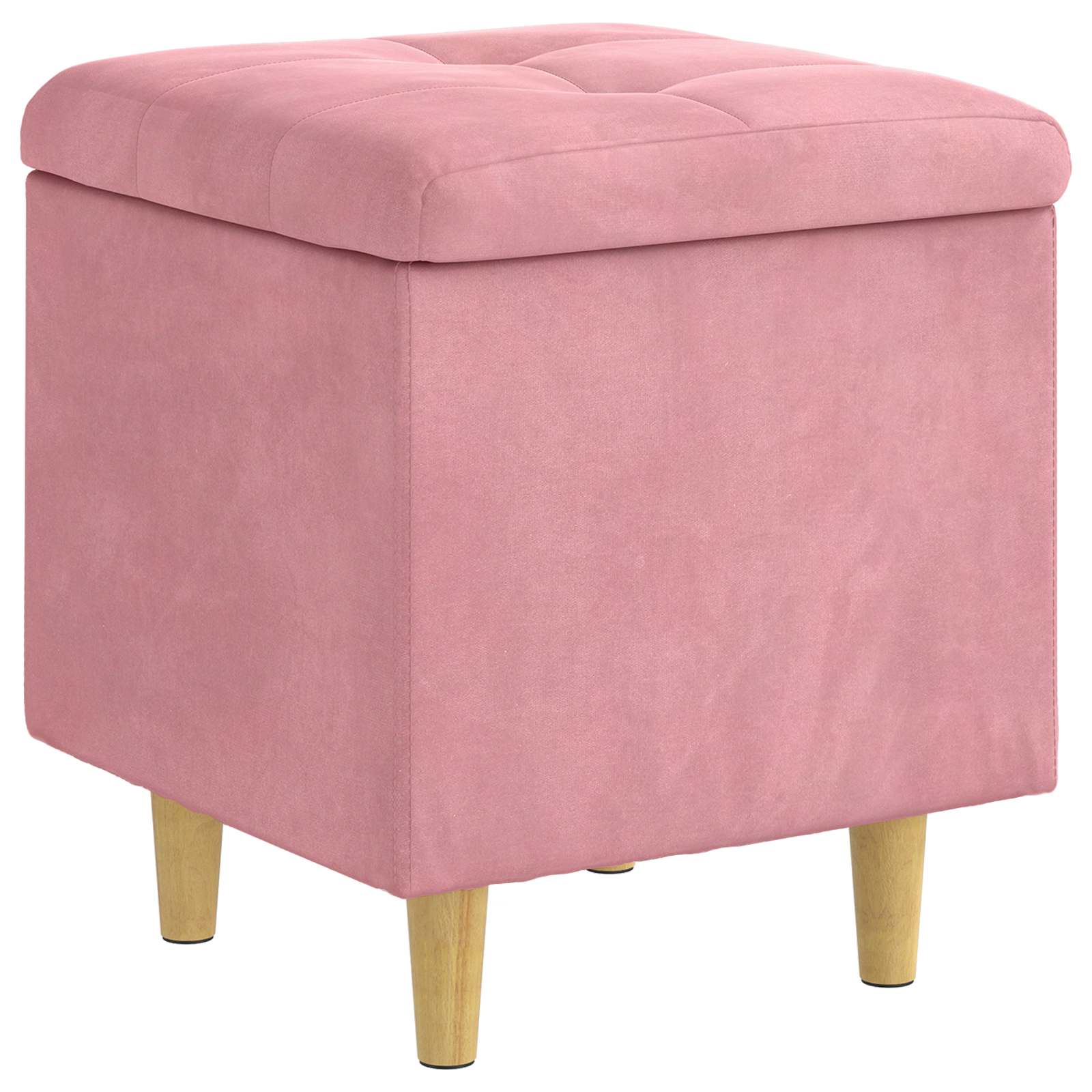 Pouf con Storage 40 x 40 x 45 cm Velluto