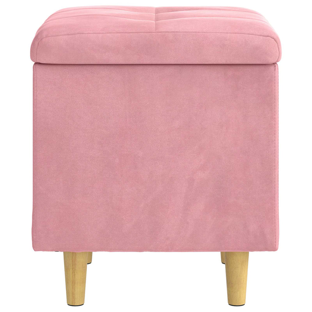Pouf con Storage 40 x 40 x 45 cm Velluto